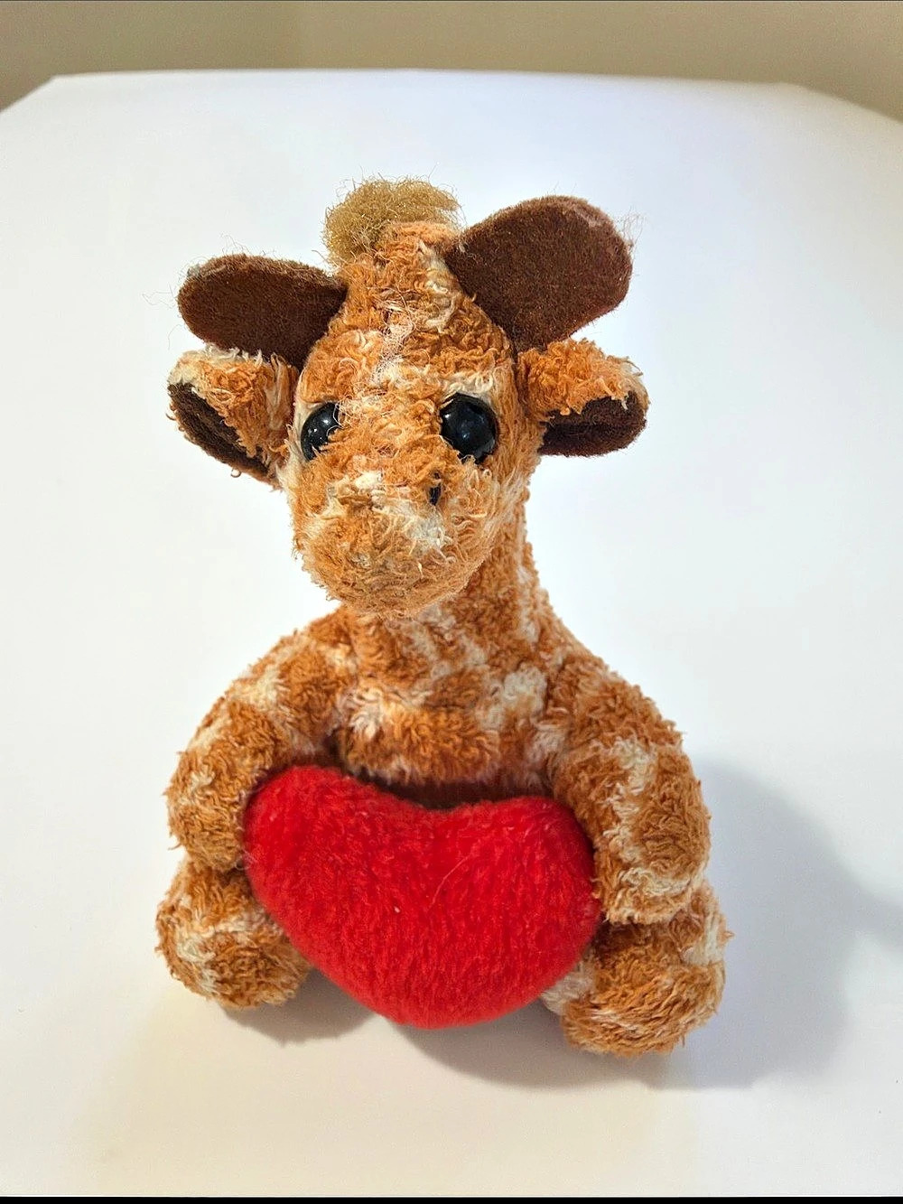 Giraffe Plush with Red Heart